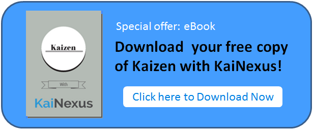 Download your free copy of Kaizen with KaiNexus